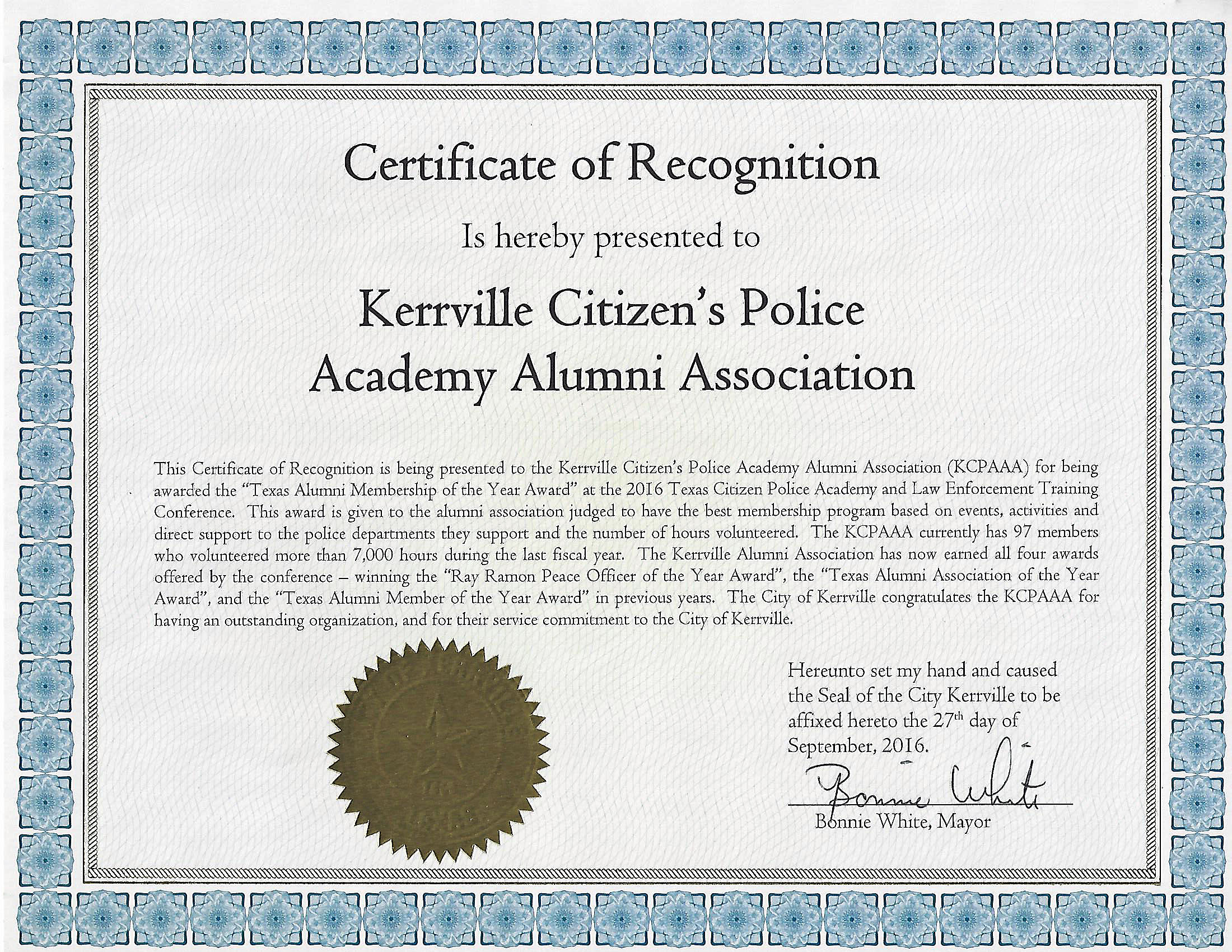 Kerrville Citizen Police Academy Alumni Association